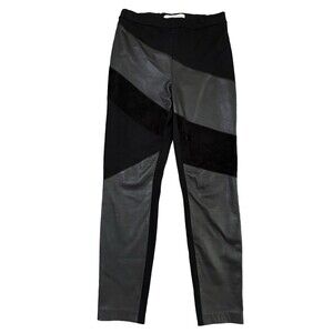 Diane Von Furstenberg Black Slim Moto‎ Legging Pants Size Medium DVF